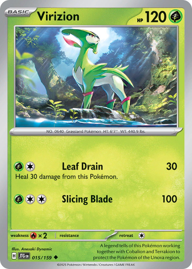Virizion - 15/159 - Journey Together SV9 - Uncommon