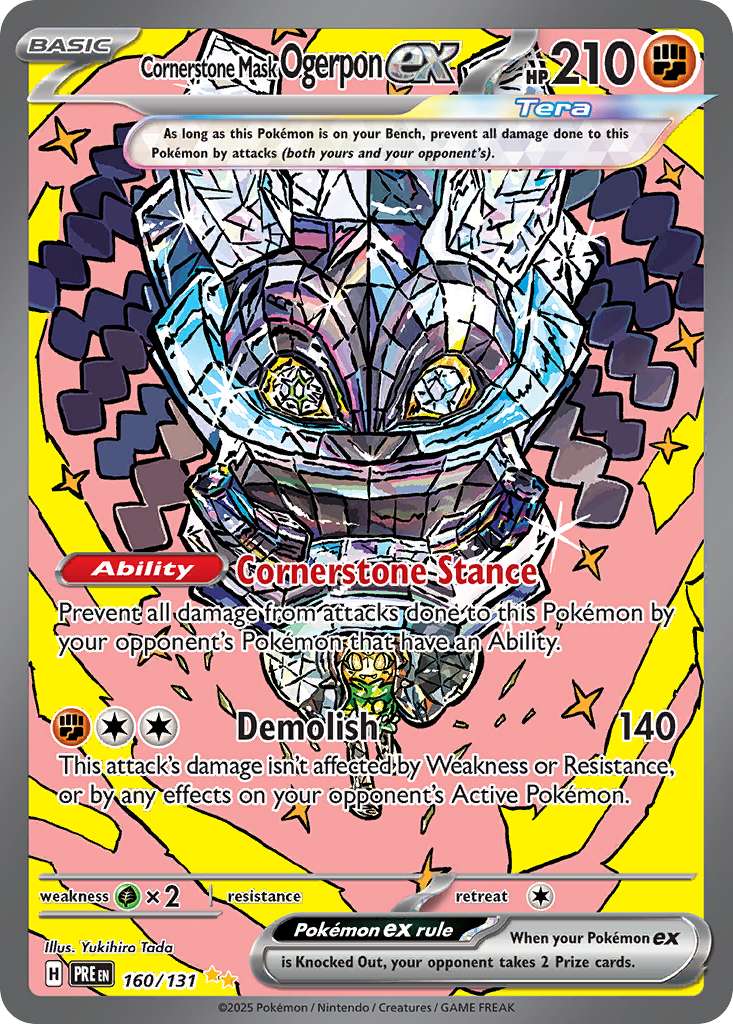 Cornerstone Mask Ogerpon ex - 160/131 - Prismatic Evolutions SV8PT5 - Special Illustration Rare