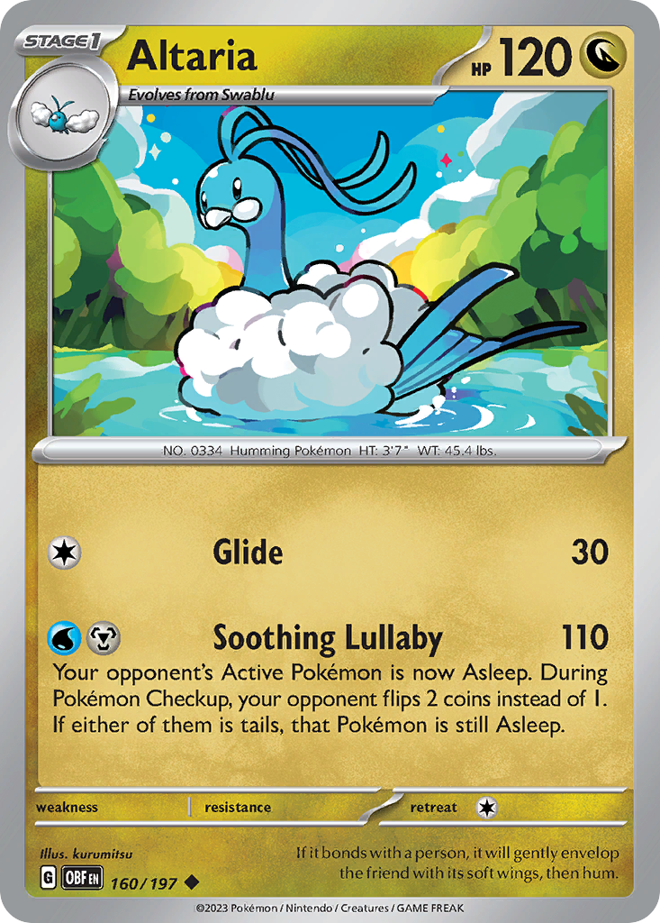 Altaria - 160/197 - Obsidian Flames SV3 - Uncommon