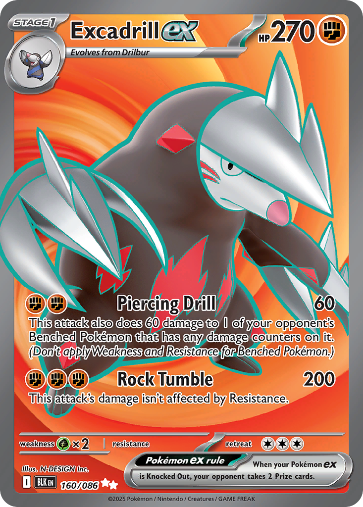 Excadrill ex - 160/86 - Black Bolt ZSV10PT5 - Ultra Rare