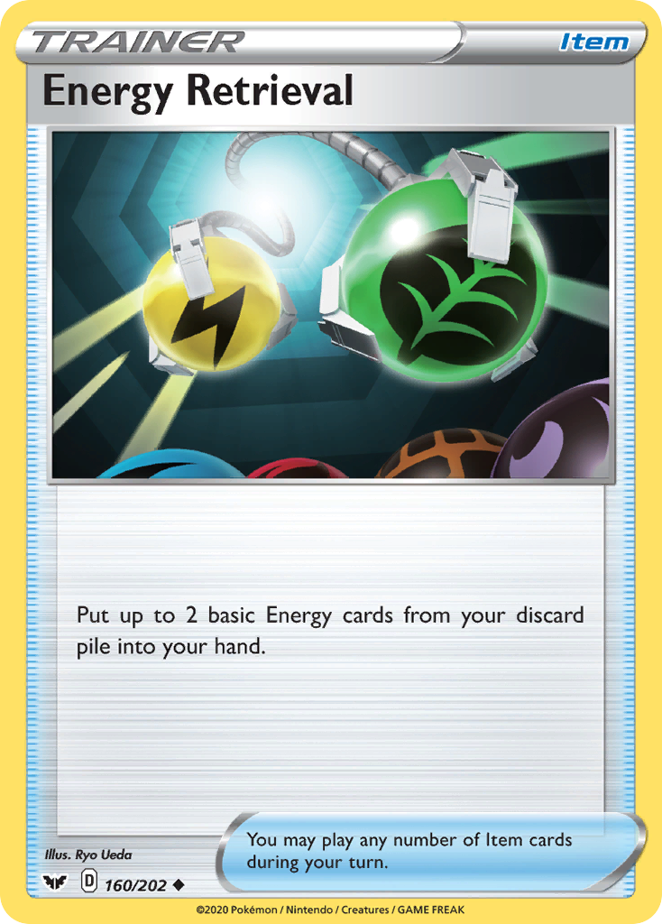 Energy Retrieval - 160/202 - Sword & Shield SWSH1 - Uncommon