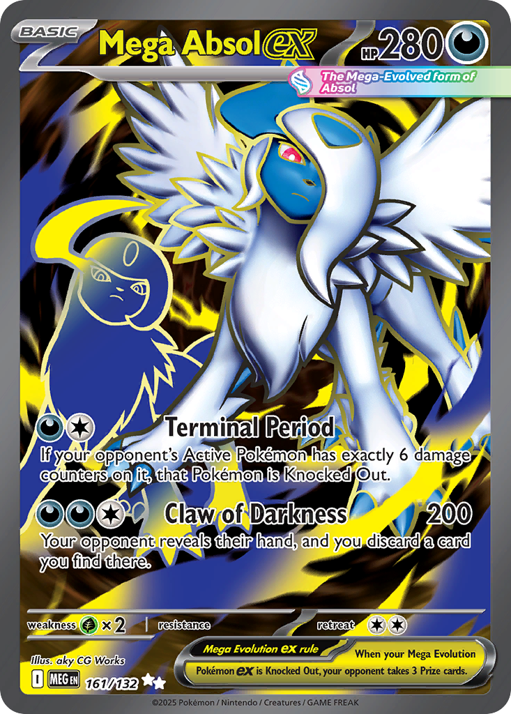Mega Absol ex - 161/132 - Mega Evolution ME1 - Ultra Rare