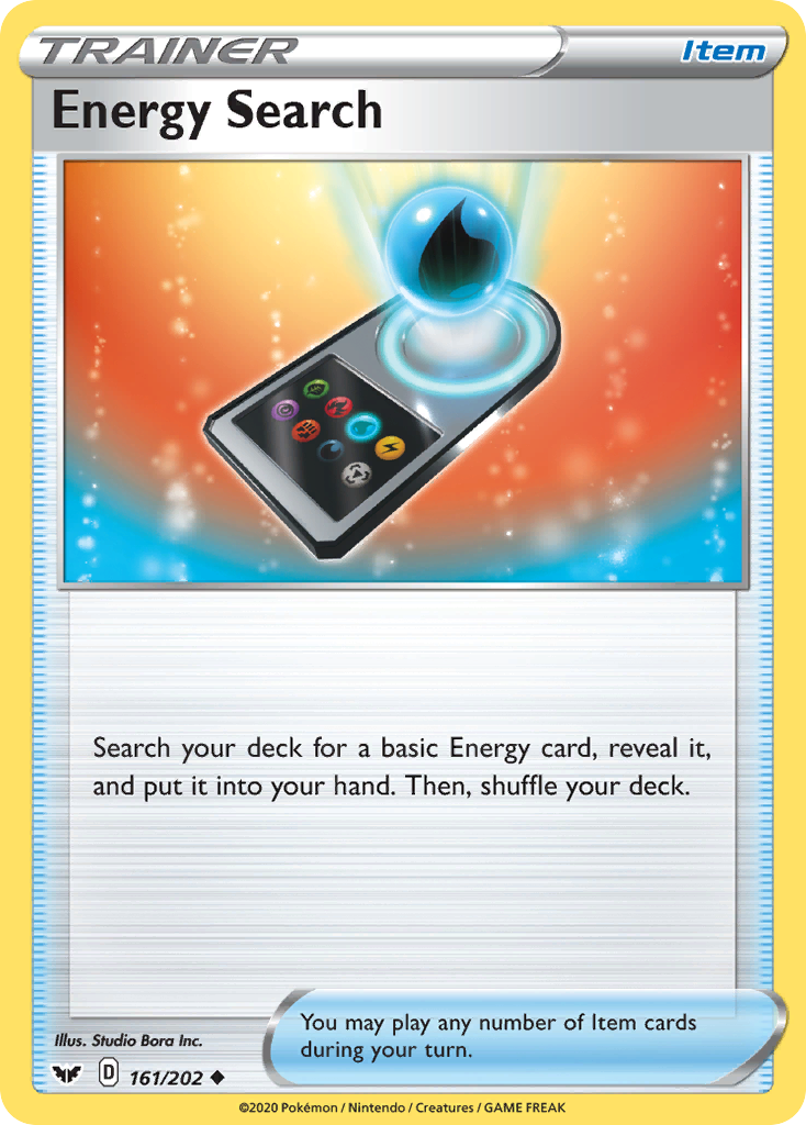 Energy Search - 161/202 - Sword & Shield SWSH1 - Uncommon