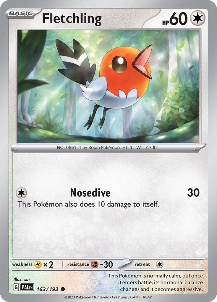 Fletchling - 163/193 - Paldea Evolved SV2 - Common