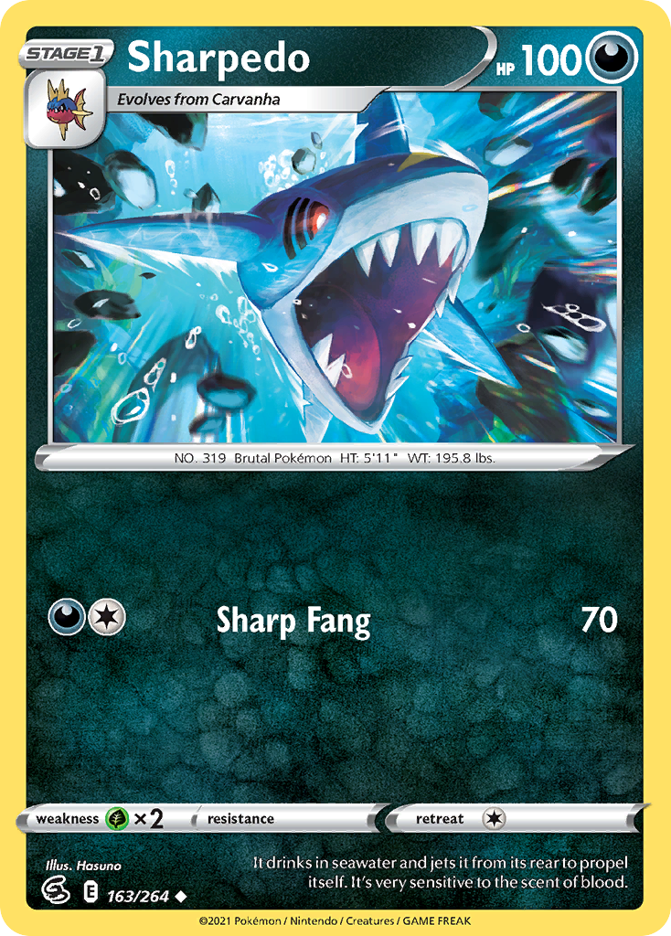 Sharpedo - 163/264 - Fusion Strike SWSH8 - Uncommon