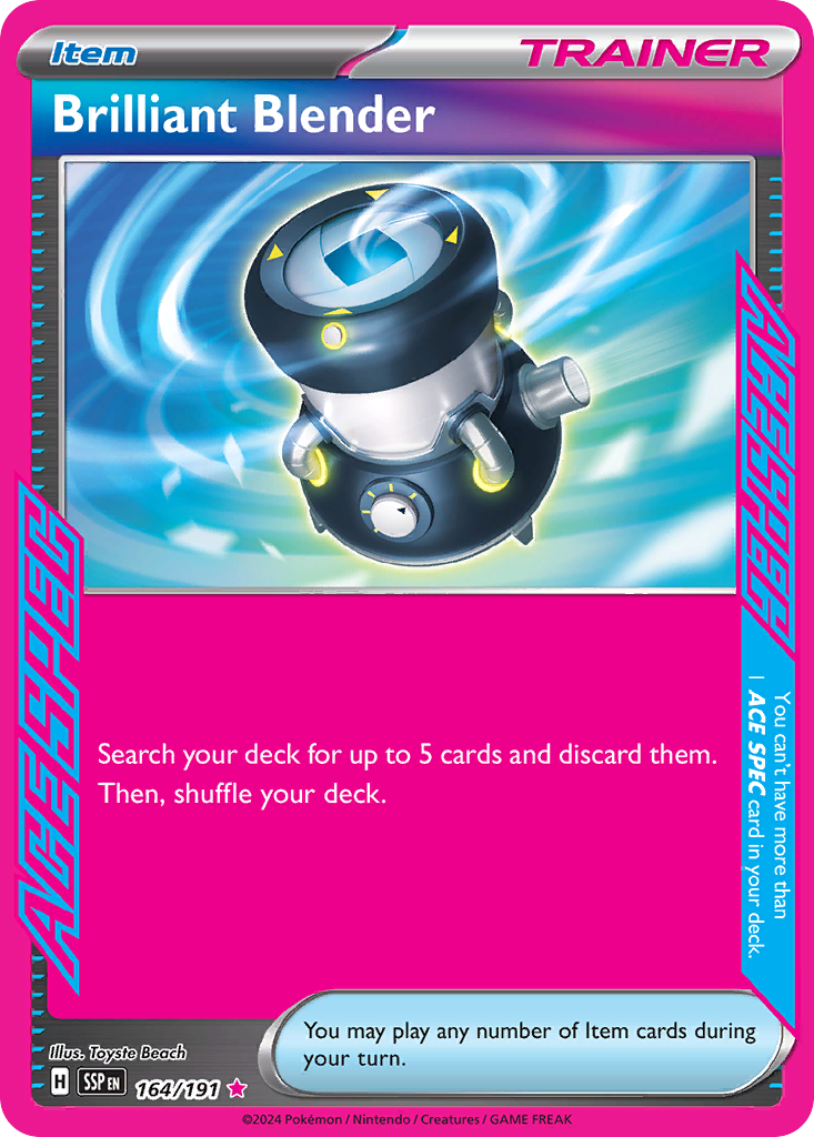 Carta Pokémon Brilliant Blender de Surging Sparks #164