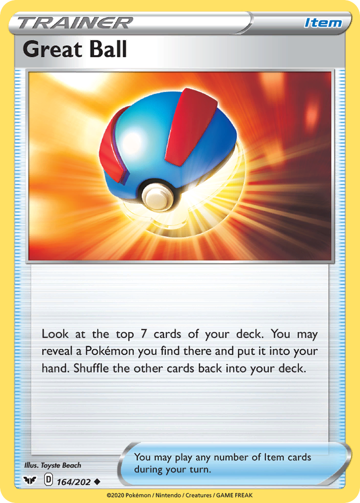 Great Ball - 164/202 - Sword & Shield SWSH1 - Uncommon