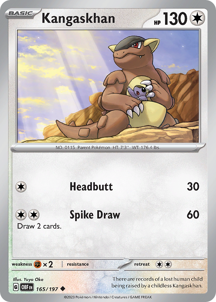 Kangaskhan - 165/197 - Obsidian Flames SV3 - Uncommon