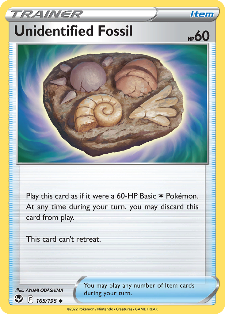 Unidentified Fossil - 165/195 - Silver Tempest SWSH12 - Uncommon