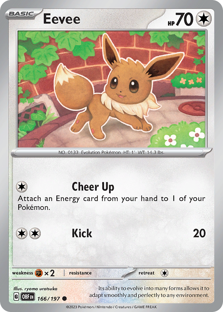 Eevee - 166/197 - Obsidian Flames SV3 - Common