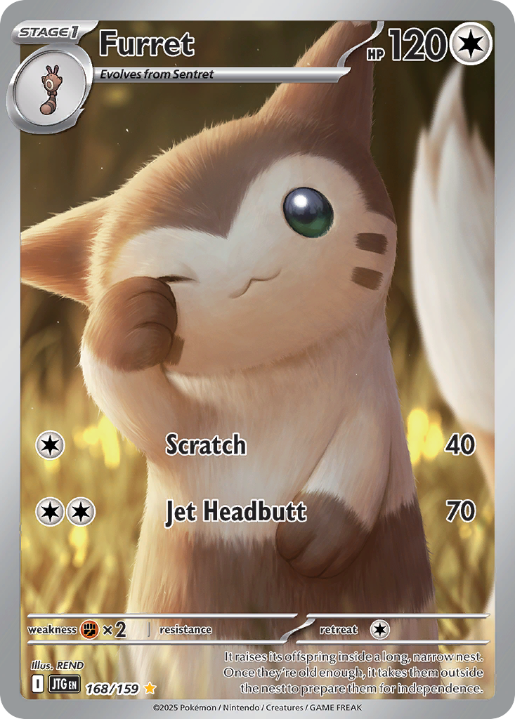 Furret - 168/159 - Journey Together SV9 - Illustration Rare