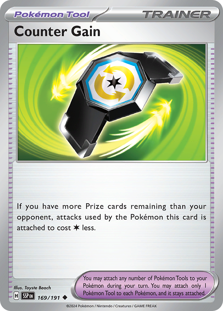 Carta Pokémon Counter Gain de Surging Sparks #169