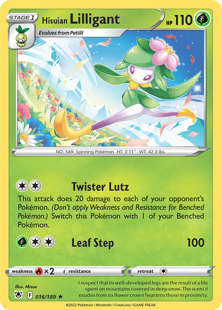 Hisuian Lilligant - 16/189 - Astral Radiance SWSH10 - Rare Holo