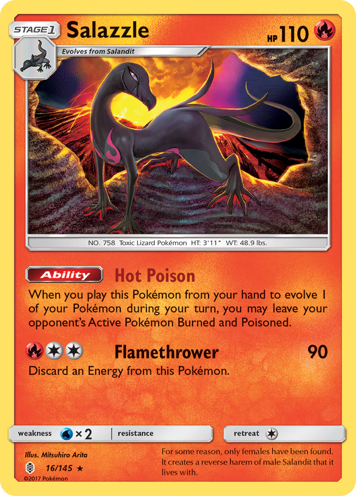 Salazzle - 16/145 - Guardians Rising SM2 - Rare
