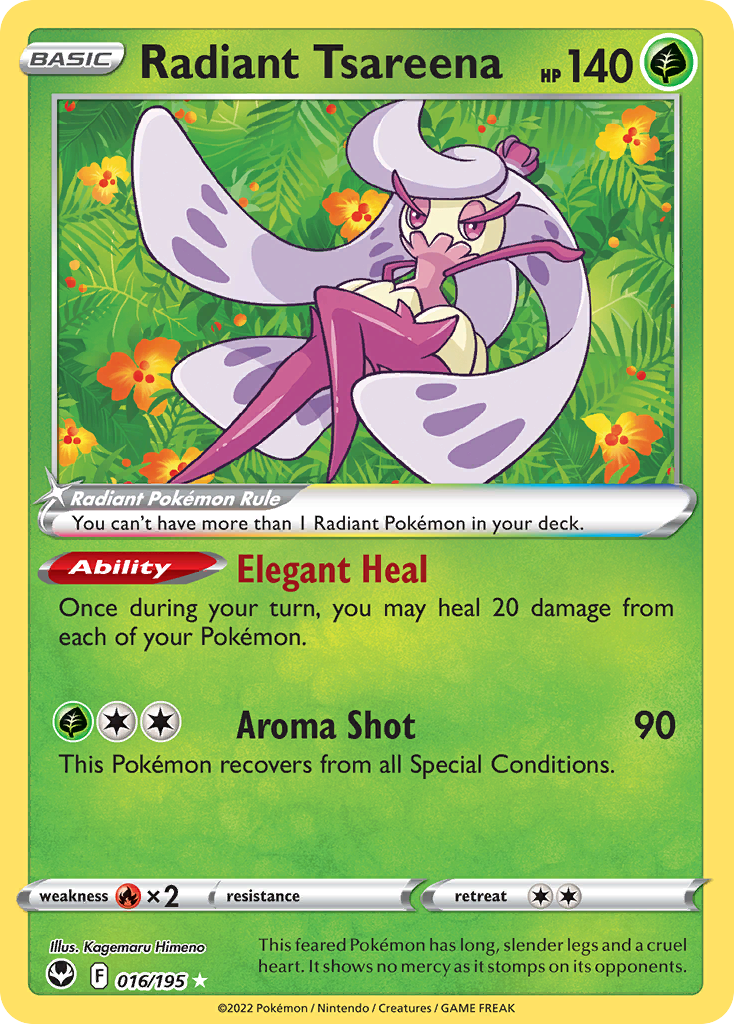 Radiant Tsareena - 16/195 - Silver Tempest SWSH12 - Radiant Rare