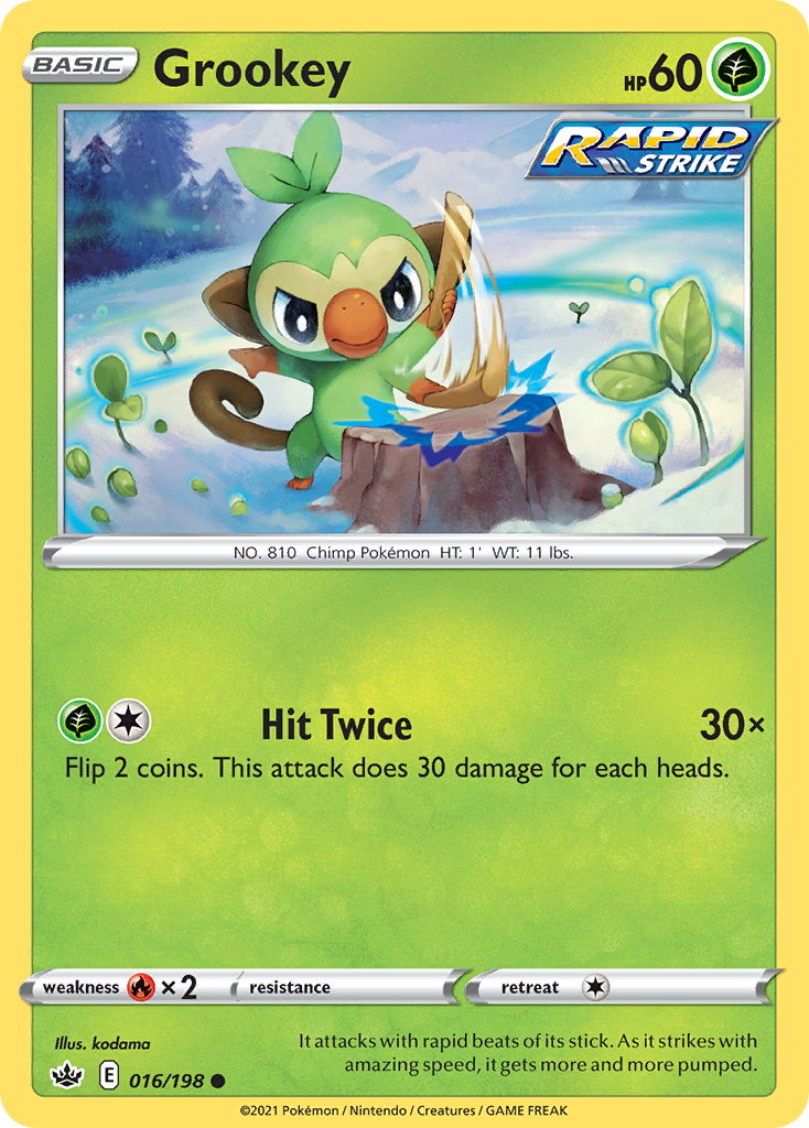 Grookey - 16/198 - Chilling Reign SWSH6 - Common