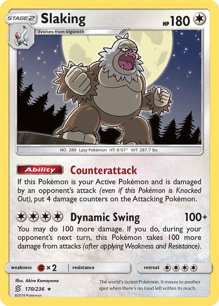 Slaking - 170/236 - Unified Minds SM11 - Rare Holo