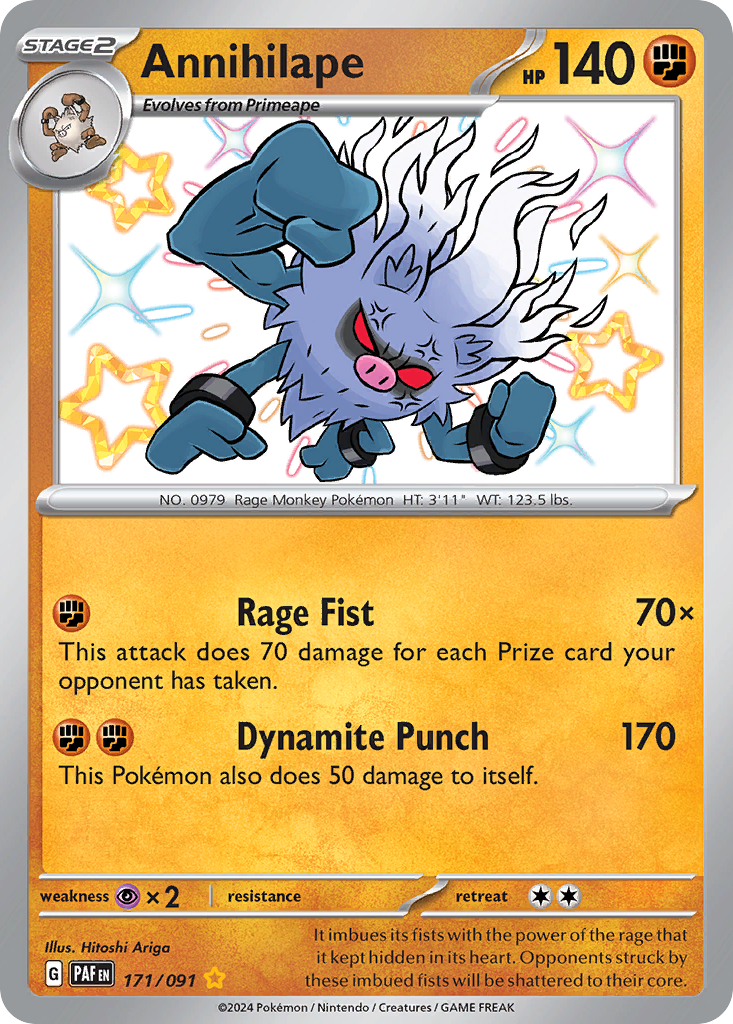 Annihilape - 171/91 - Paldean Fates SV4PT5 - Shiny Rare