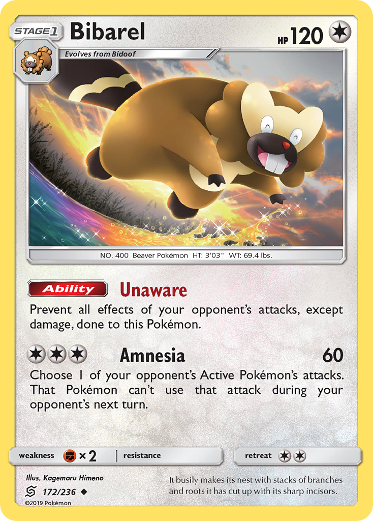 Bibarel - 172/236 - Unified Minds SM11 - Uncommon