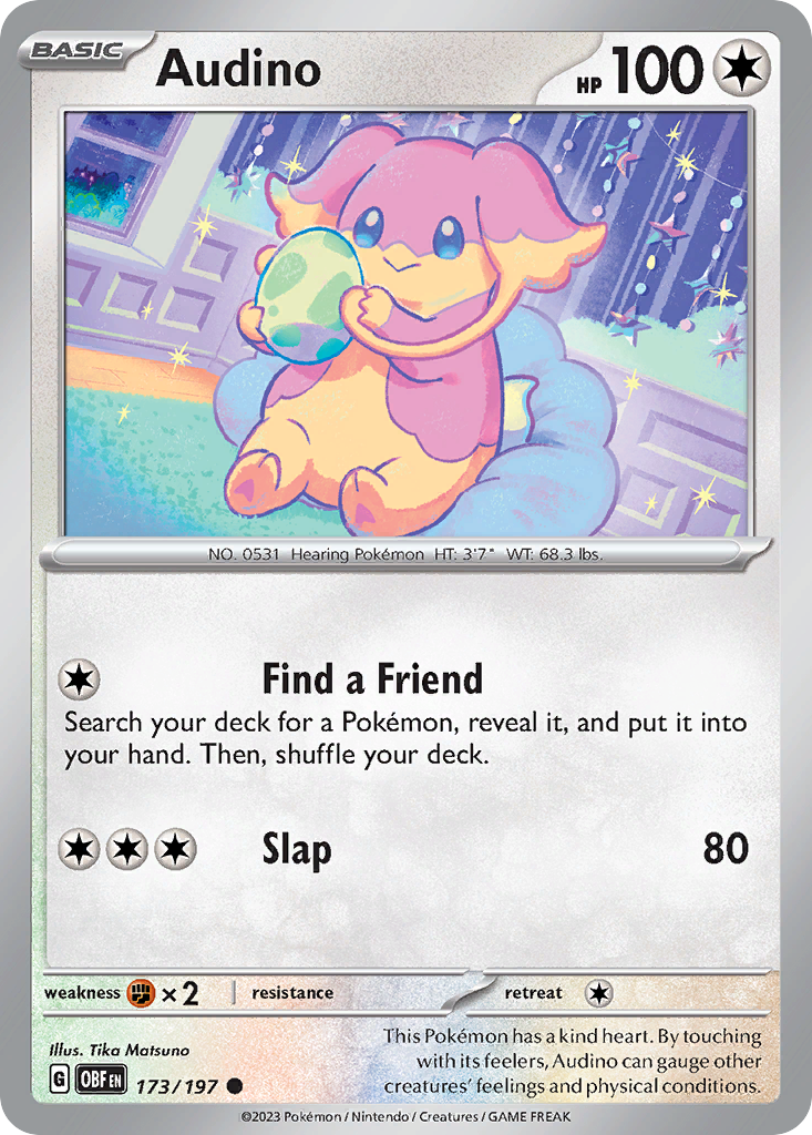 Audino - 173/197 - Obsidian Flames SV3 - Common