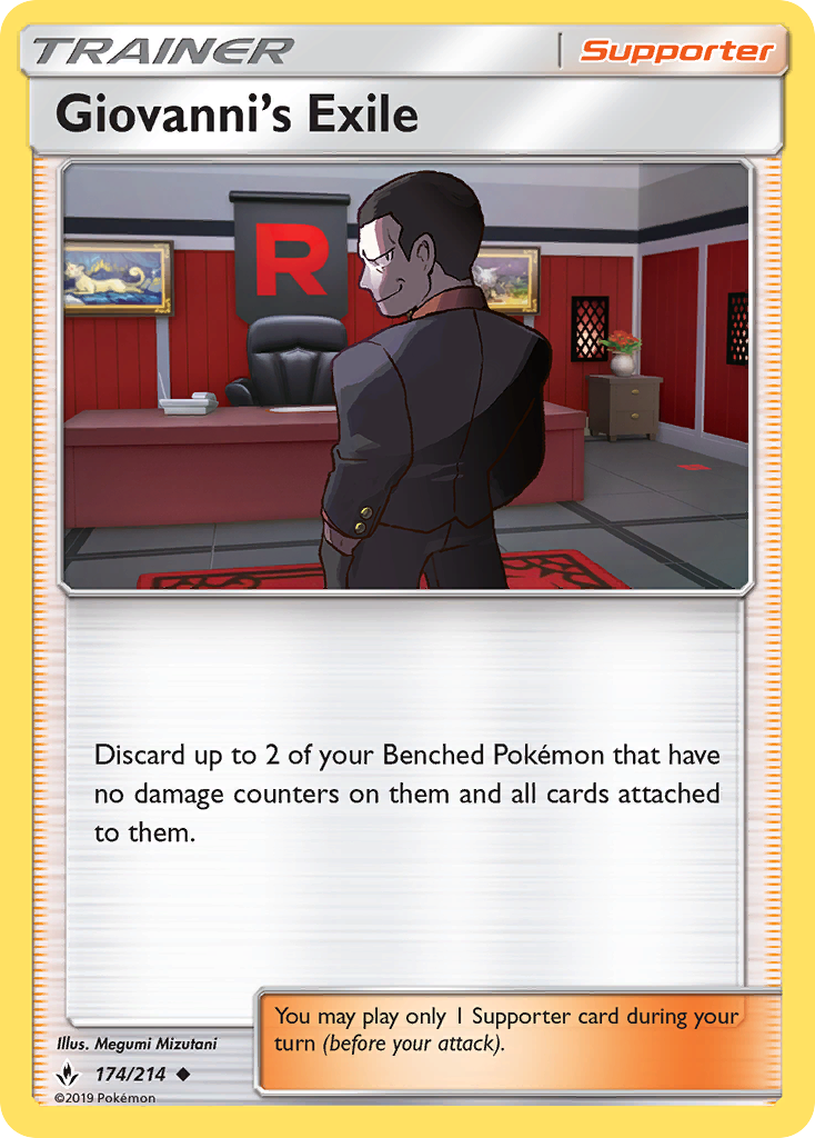 Giovanni's Exile - 174/214 - Unbroken Bonds SM10 - Uncommon