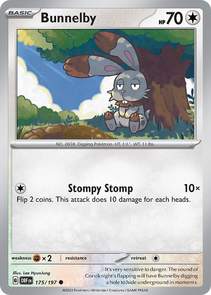 Bunnelby - 175/197 - Obsidian Flames SV3 - Common