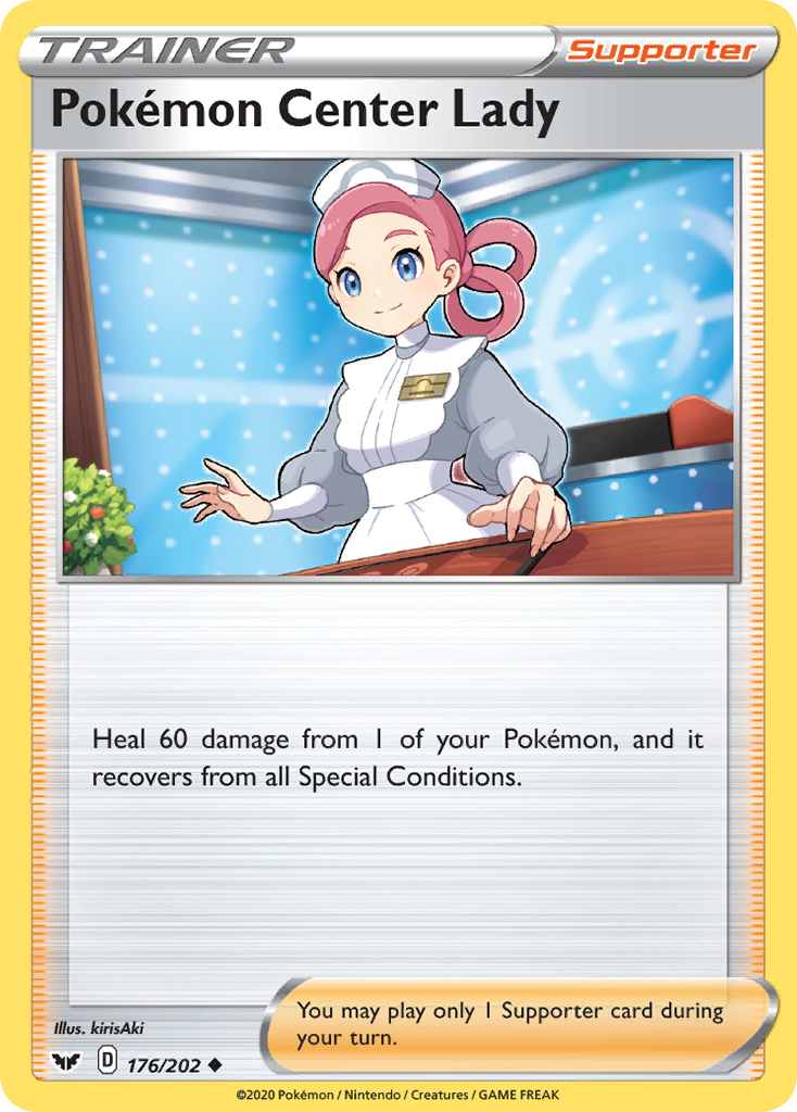Pokémon Center Lady - 176/202 - Sword & Shield SWSH1 - Uncommon