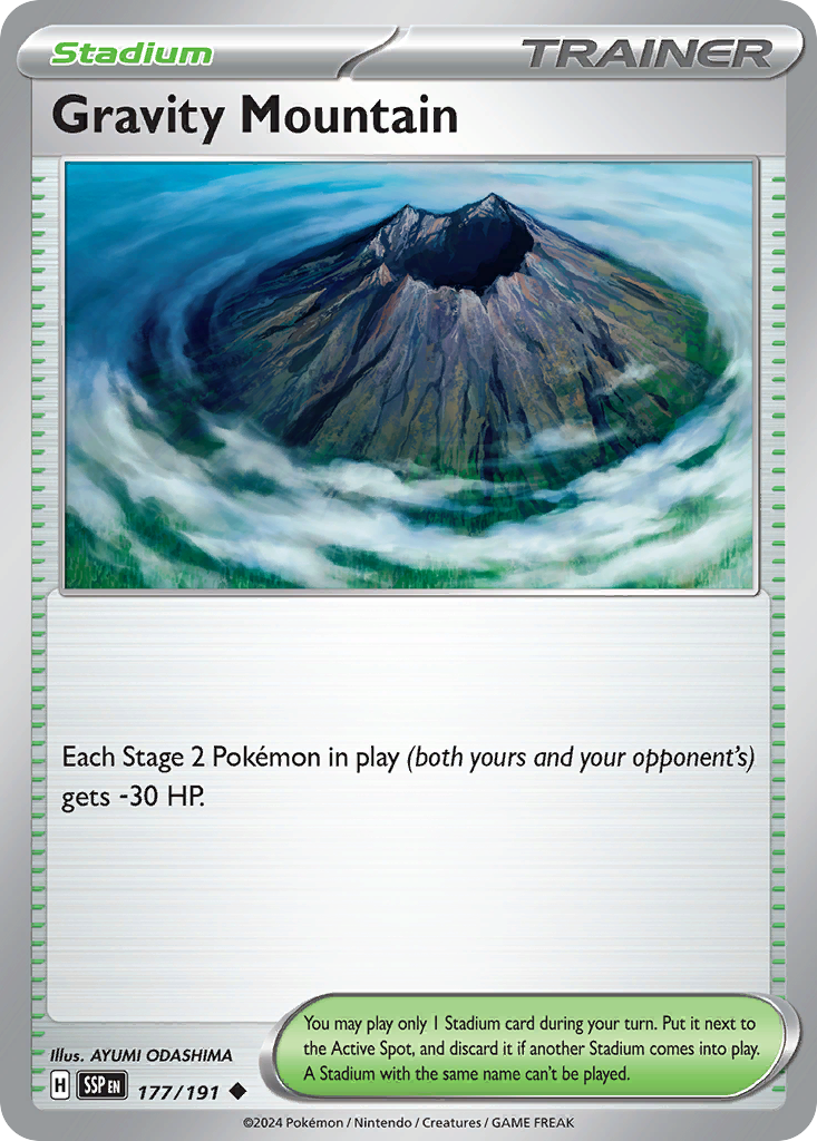 Carta Pokémon Gravity Mountain de Surging Sparks #177