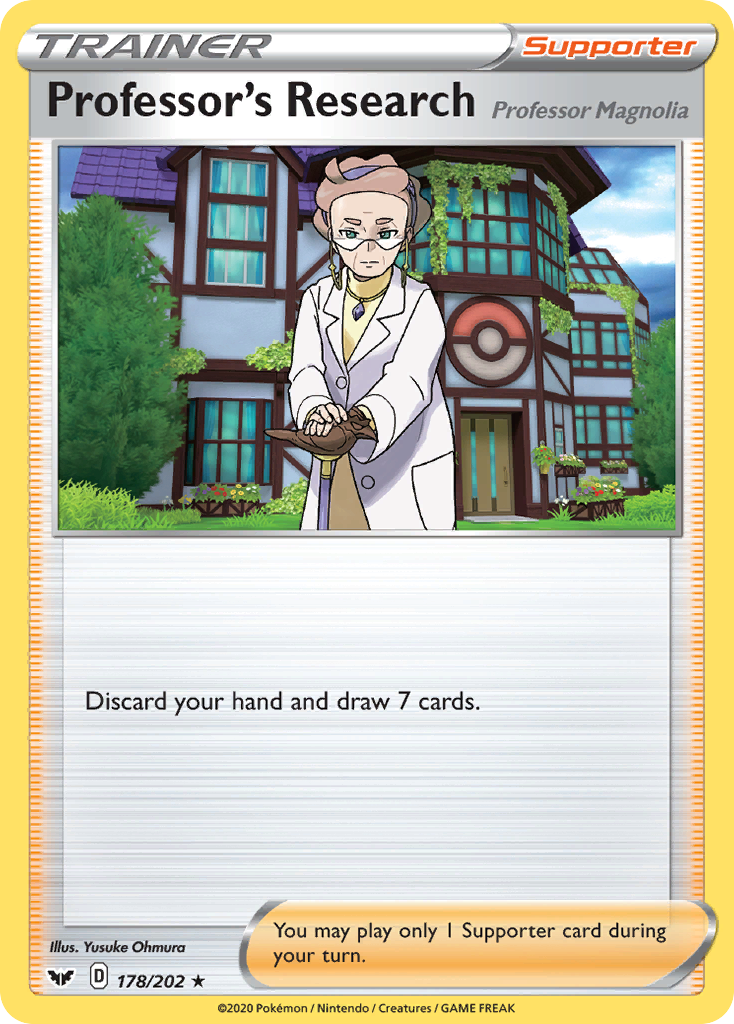 Professor's Research (Professor Magnolia) - 178/202 - Sword & Shield SWSH1 - Rare Holo