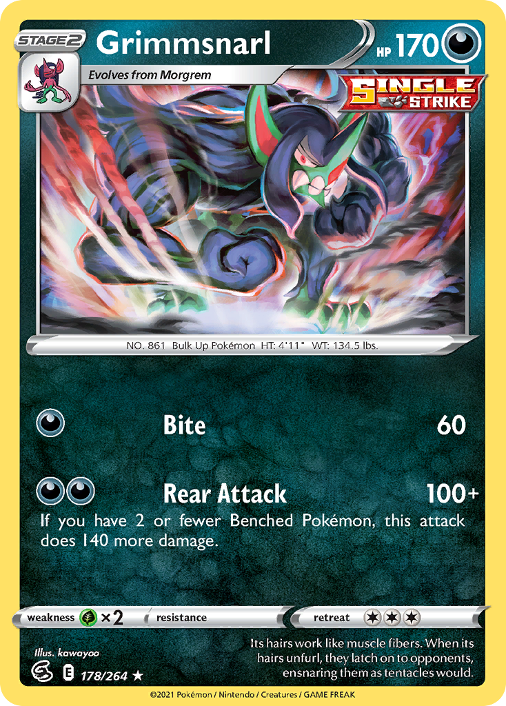 Grimmsnarl - 178/264 - Fusion Strike SWSH8 - Rare Holo