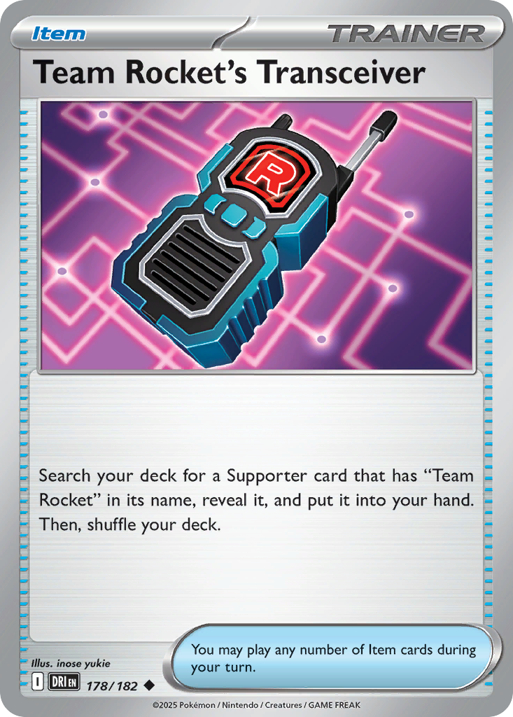 Carta Pokémon Team Rocket's Transceiver de Destined Rivals #178