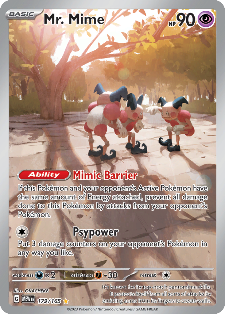 Mr. Mime - 179/165 - 151 SV3PT5 - Illustration Rare