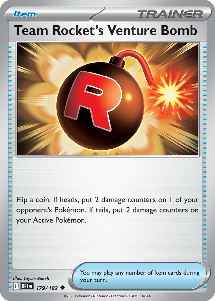 Team Rocket's Venture Bomb - 179/182 - Destined Rivals SV10 - Uncommon
