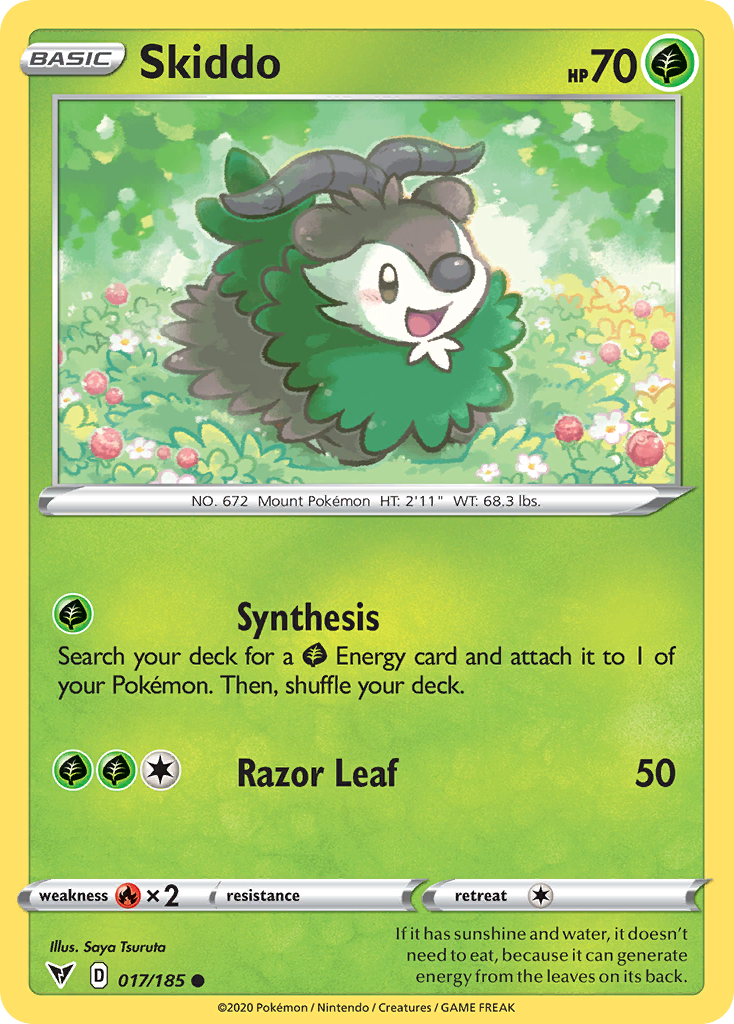Skiddo - 17/185 - Vivid Voltage SWSH4 - Common