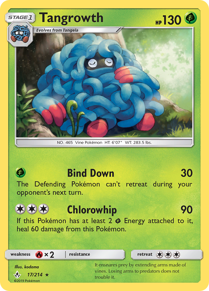 Tangrowth - 17/214 - Unbroken Bonds SM10 - Rare