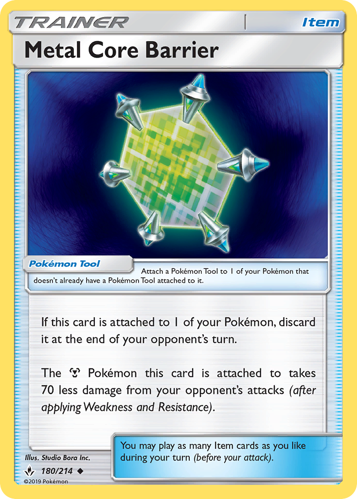 Metal Core Barrier - 180/214 - Unbroken Bonds SM10 - Uncommon