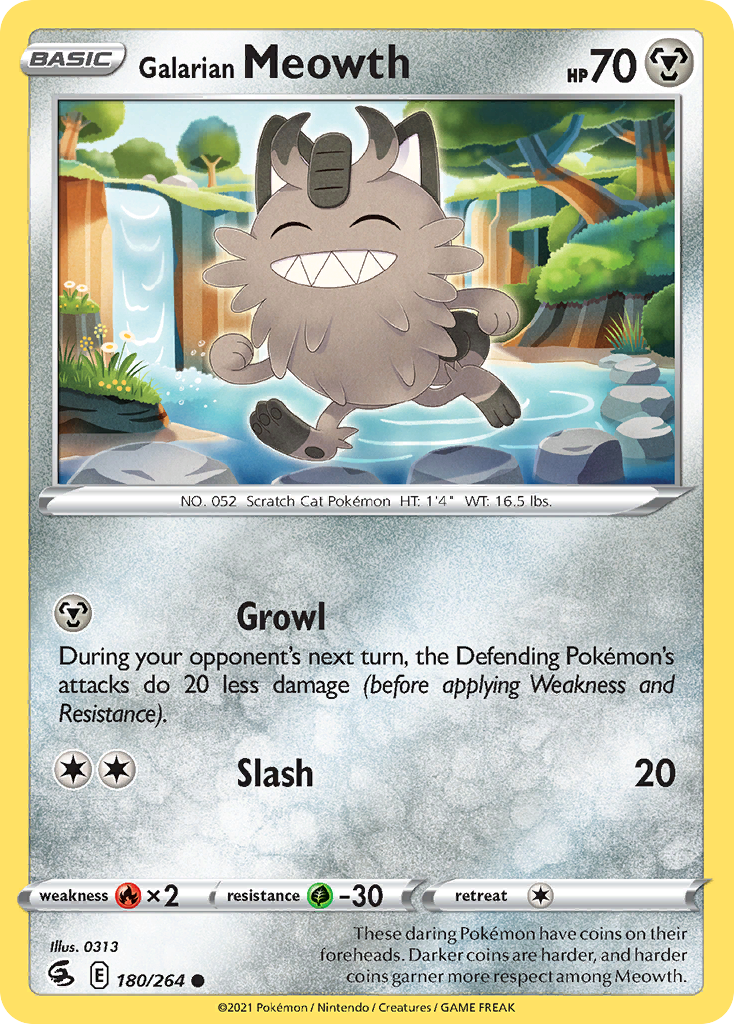 Galarian Meowth - 180/264 - Fusion Strike SWSH8 - Common