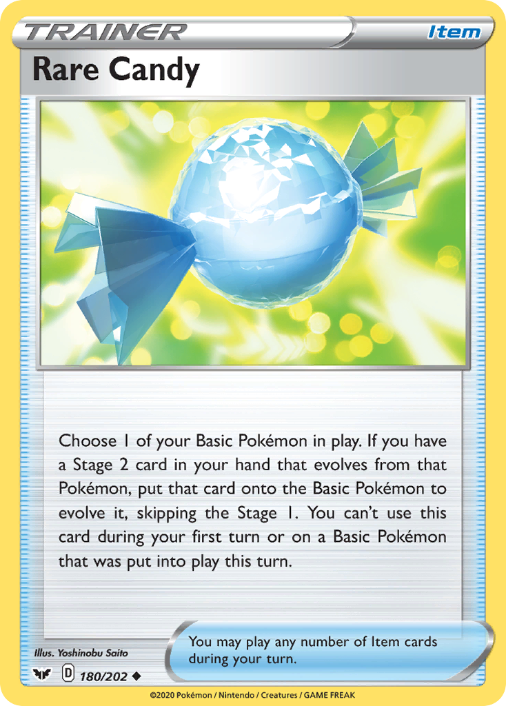 Rare Candy - 180/202 - Sword & Shield SWSH1 - Uncommon