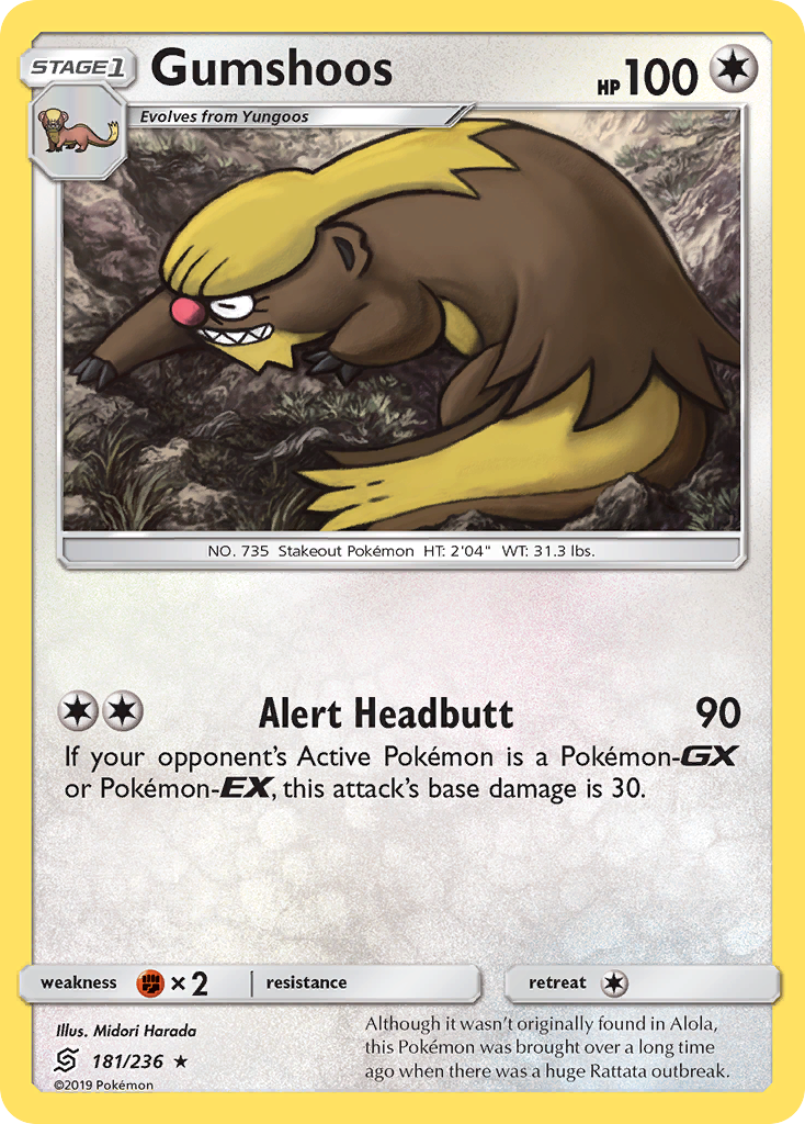Gumshoos - 181/236 - Unified Minds SM11 - Rare