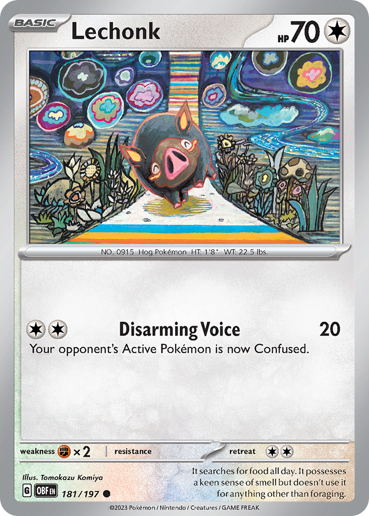 Lechonk - 181/197 - Obsidian Flames SV3 - Common