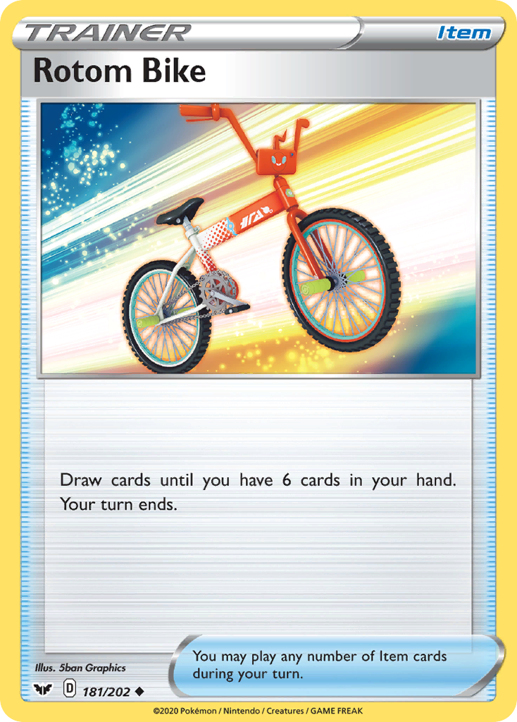 Rotom Bike - 181/202 - Sword & Shield SWSH1 - Uncommon
