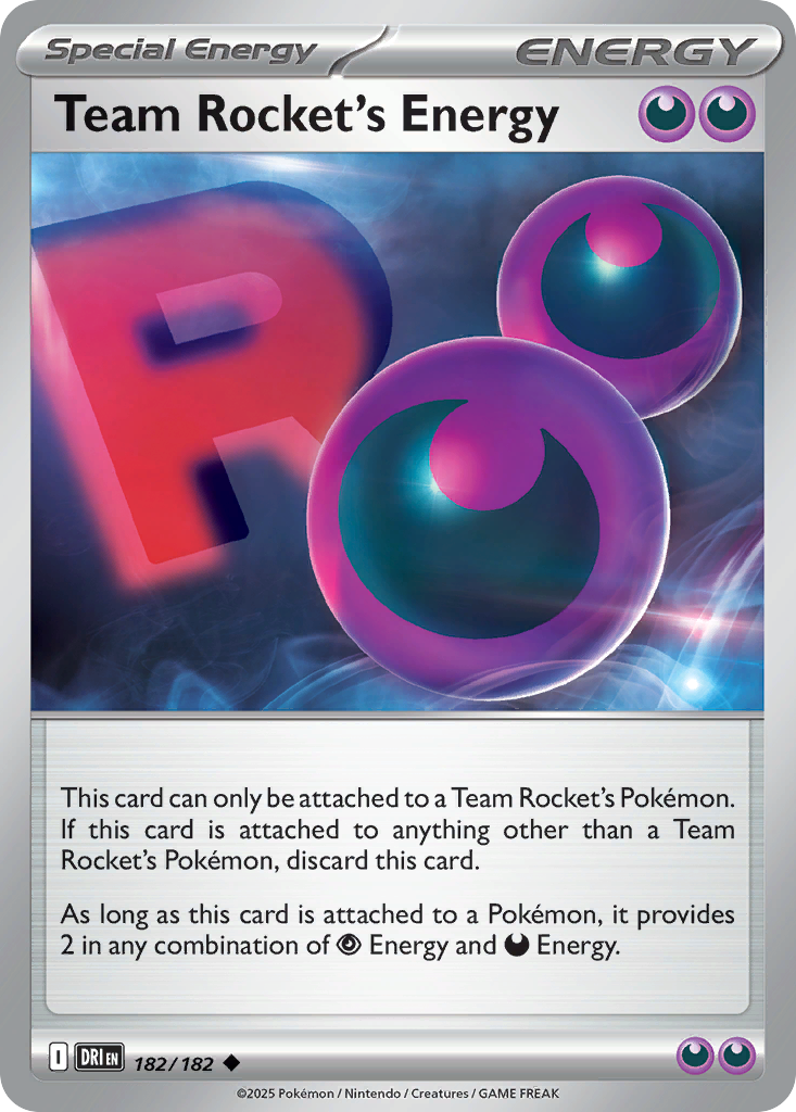 Carta Pokémon Team Rocket's Energy de Destined Rivals #182