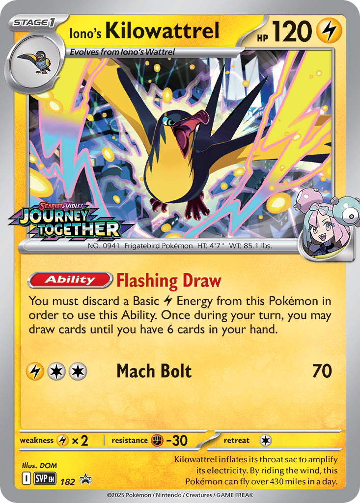 Iono's Kilowattrel - 182/150 - Scarlet & Violet Promos SVP - Promo