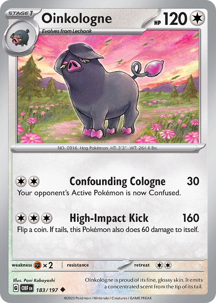 Oinkologne - 183/197 - Obsidian Flames SV3 - Uncommon