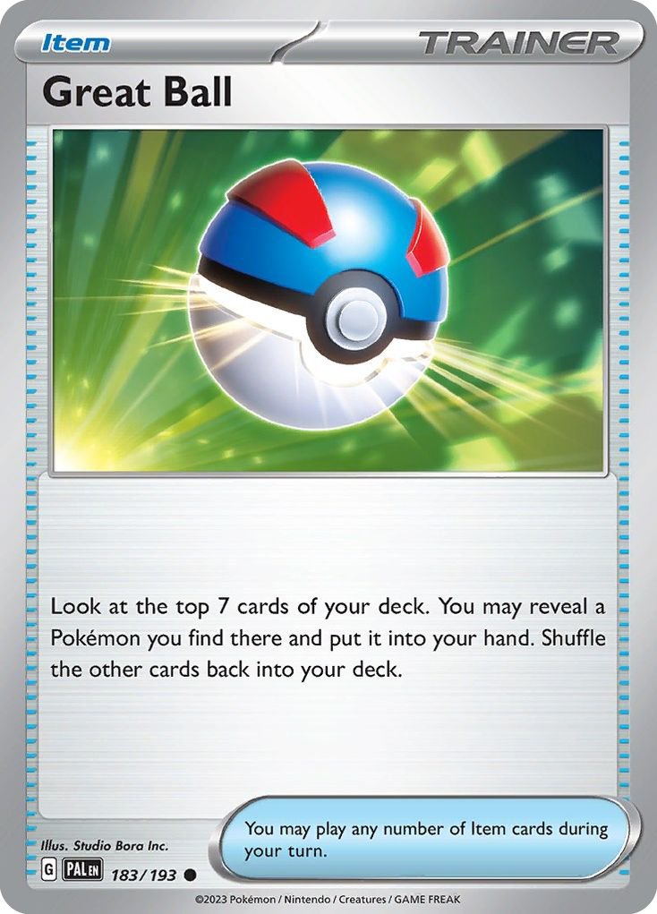 Carta Pokémon Great Ball de Paldea Evolved #183