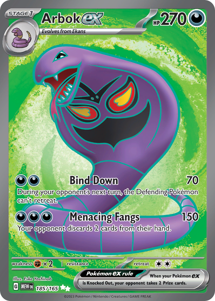 Arbok ex - 185/165 - 151 SV3PT5 - Ultra Rare