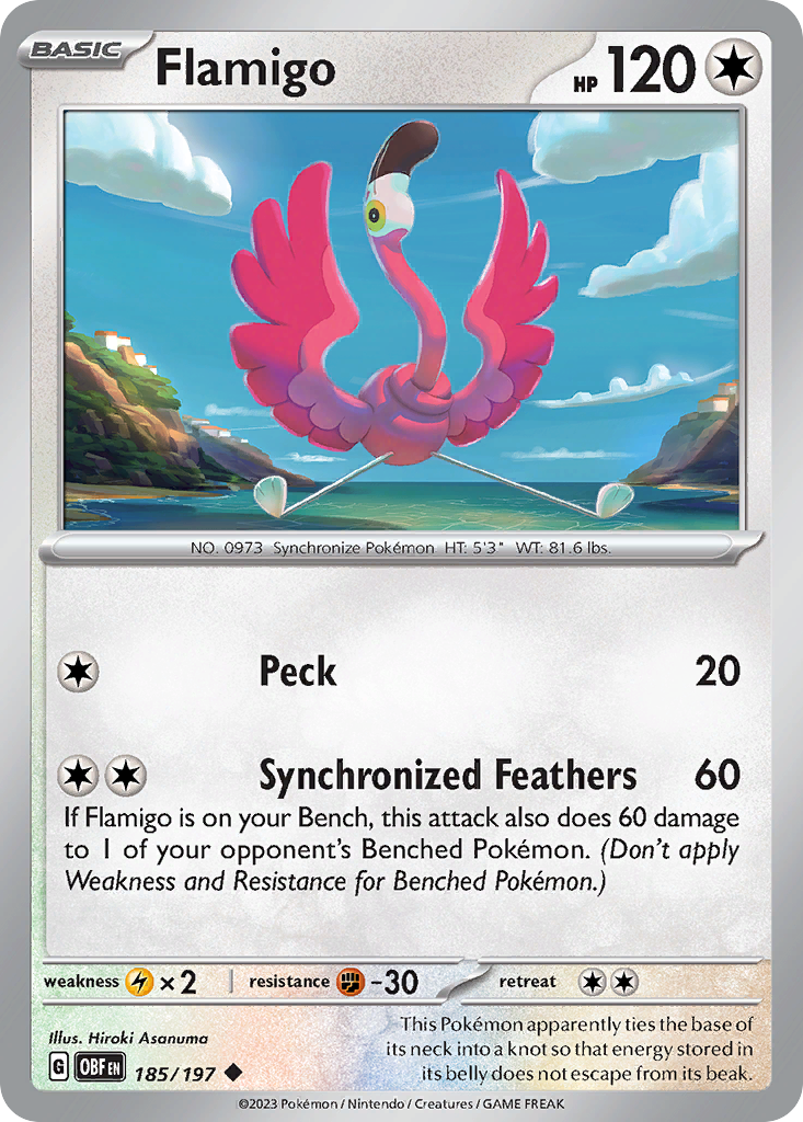 Flamigo - 185/197 - Obsidian Flames SV3 - Uncommon