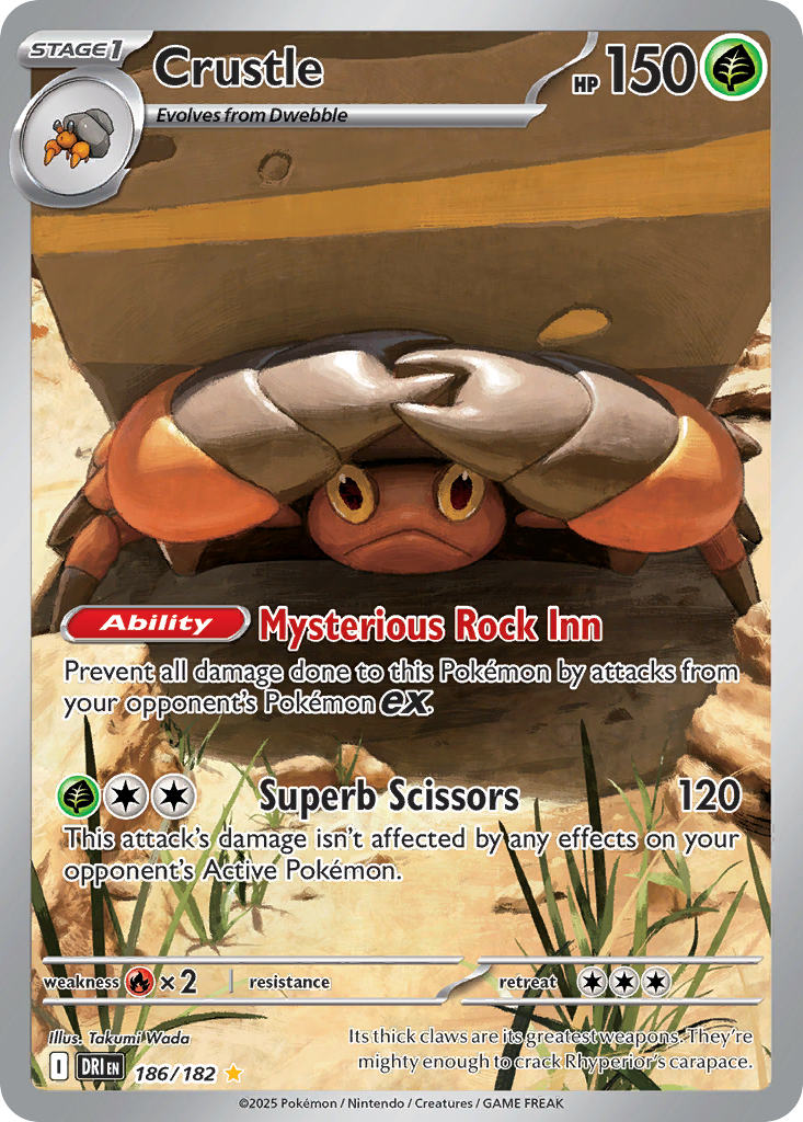 Crustle - 186/182 - Destined Rivals SV10 - Illustration Rare