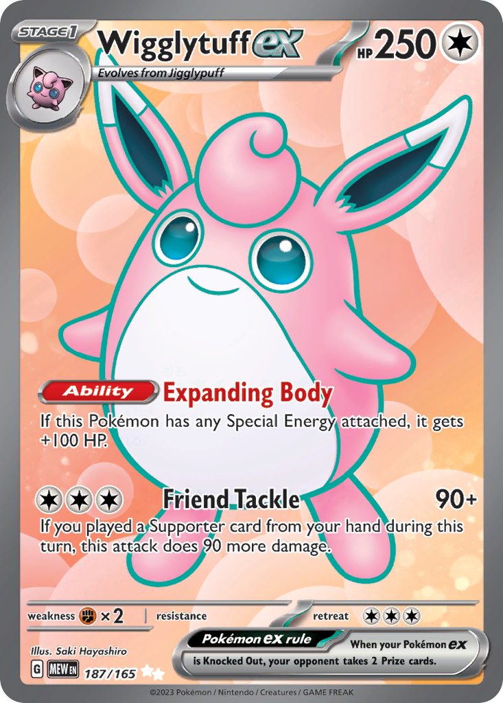 Wigglytuff ex - 187/165 - 151 SV3PT5 - Ultra Rare