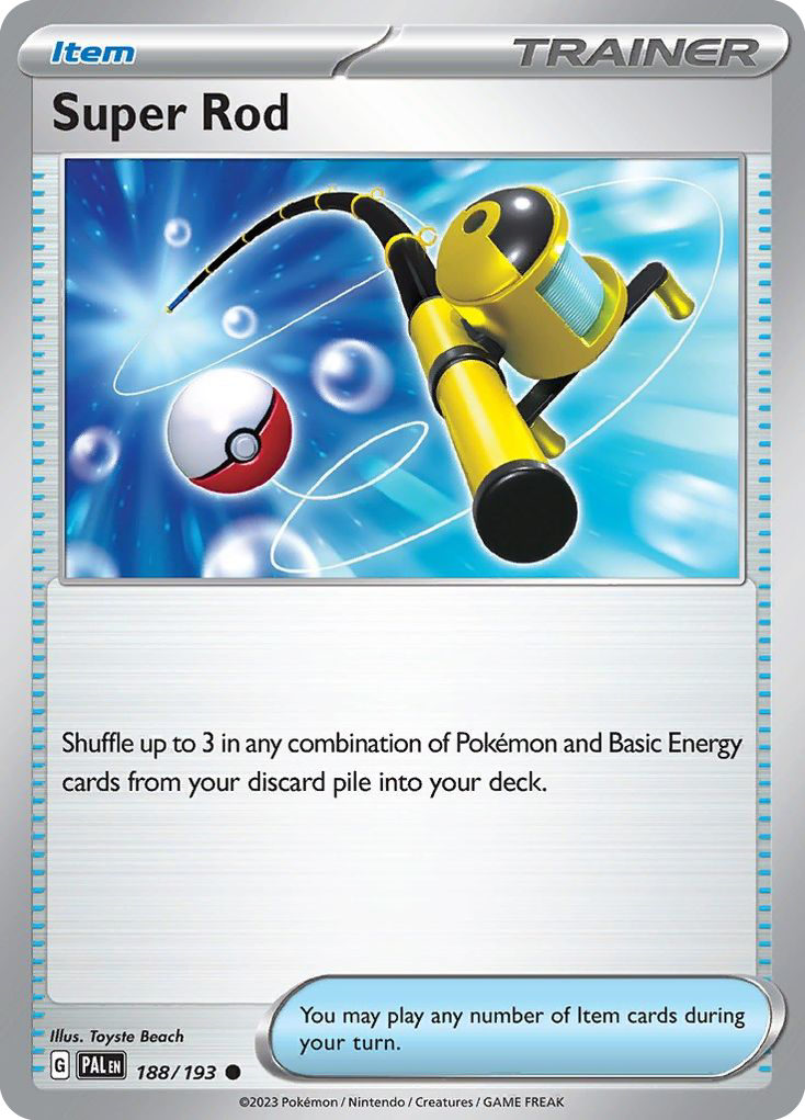 Carta Pokémon Super Rod de Paldea Evolved #188
